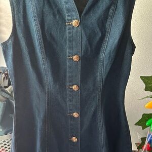 Denim Button-Up Dress
